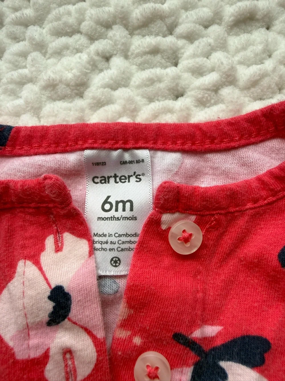 Carter's Red Floral Baby Romper